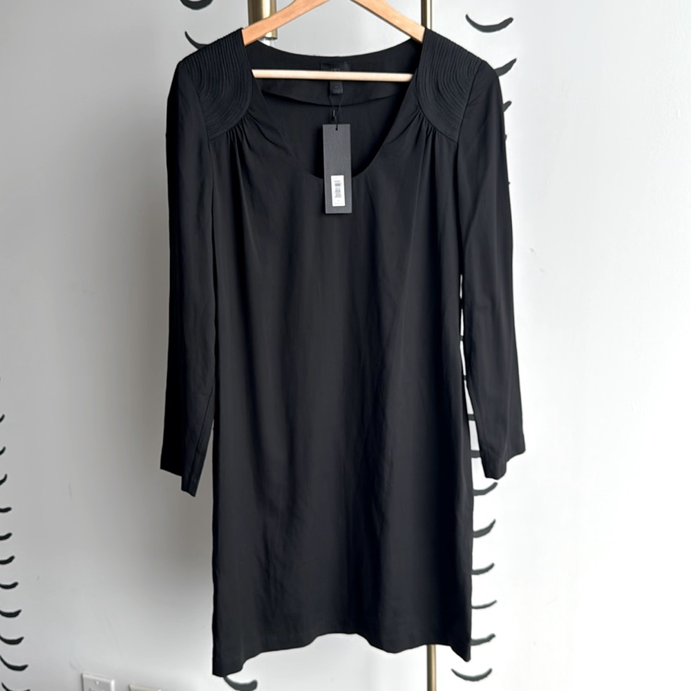 NWT Banana Republic Monogram Black Silk Dress